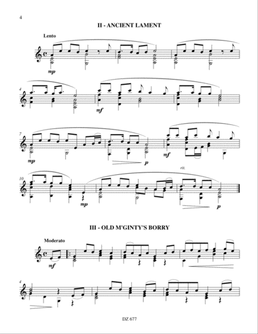 Little Celtic Suite Classical Guitar scores gallery preview page 4
