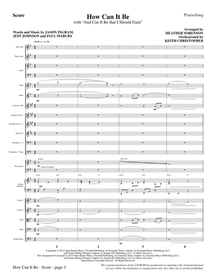Book cover for How Can It Be - Full Score