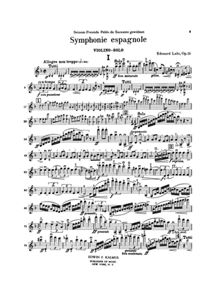 Book cover for Lalo: Symphony Espagnole, Op. 21