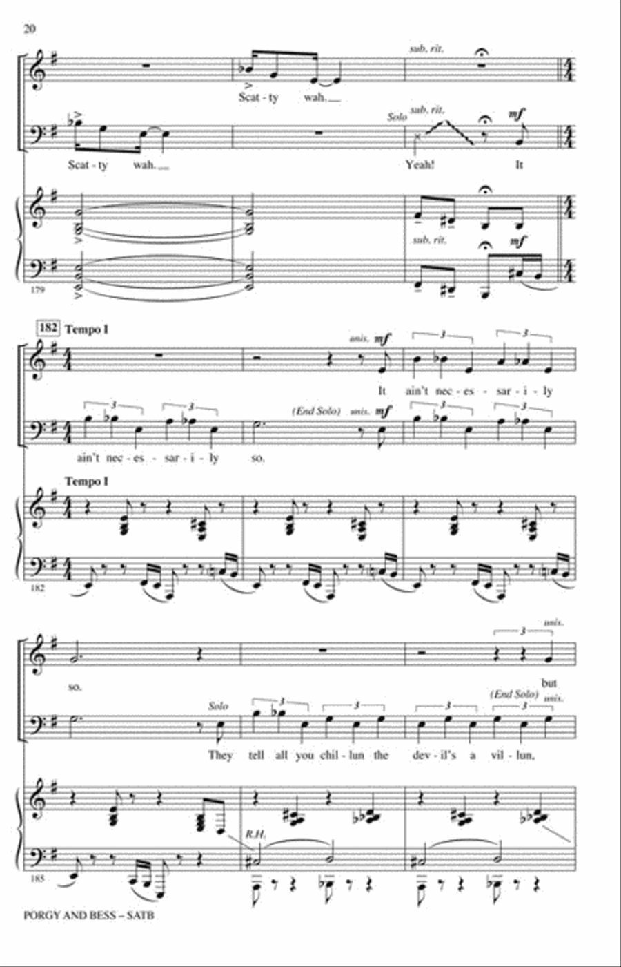 Porgy and Bess 4-Part scores gallery preview page 6