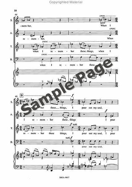 Broken Psalm Choral Score Mixed Choir (satb) And Organ