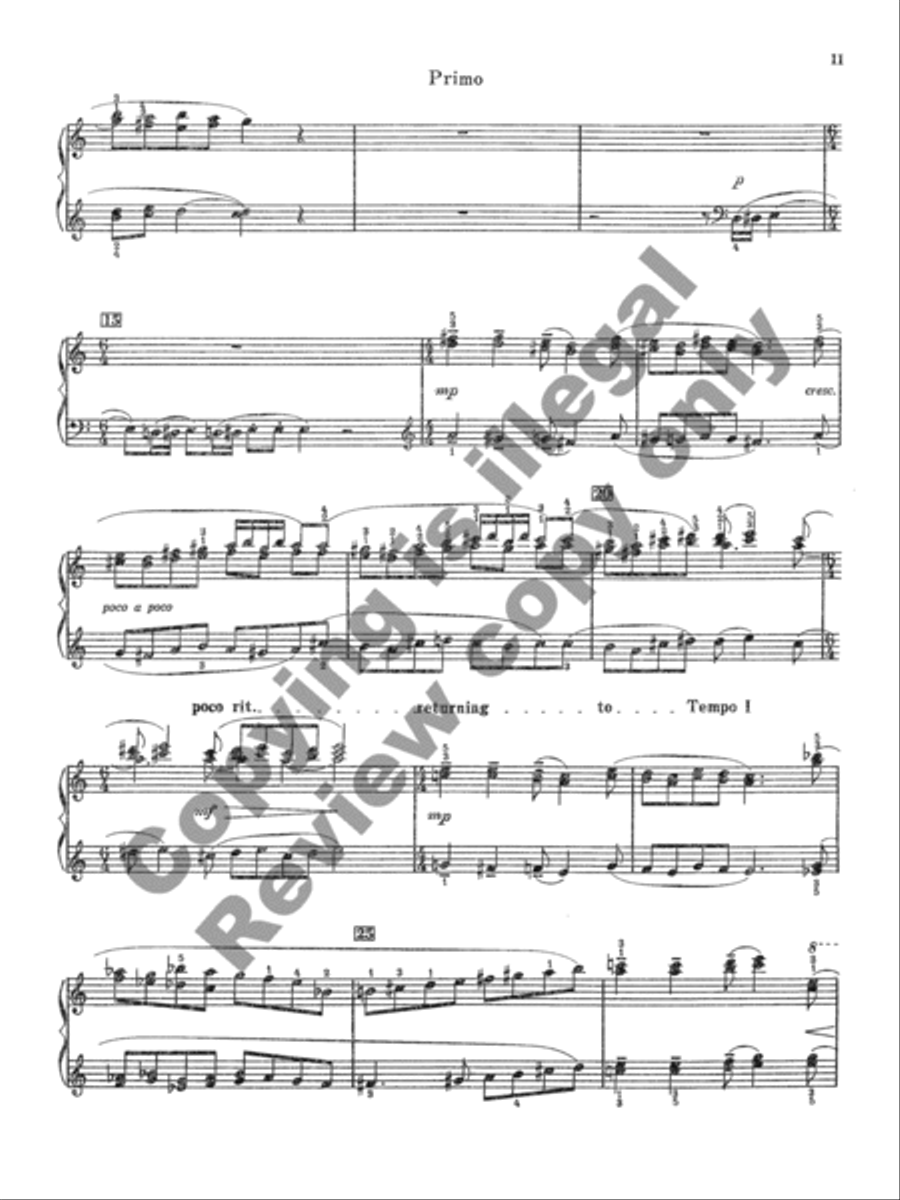 Three Marches for Four Hands Piano Duet scores gallery preview page 10