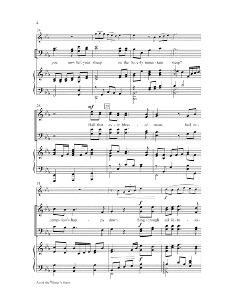 Amid the Winter's Snow Amid the Winter's Snow Choir scores gallery preview page 4