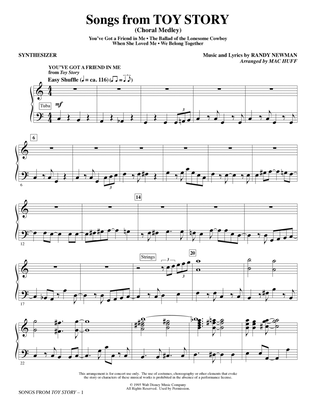 Book cover for Songs from Toy Story (Choral Medley) (arr. Mac Huff) - Synthesizer