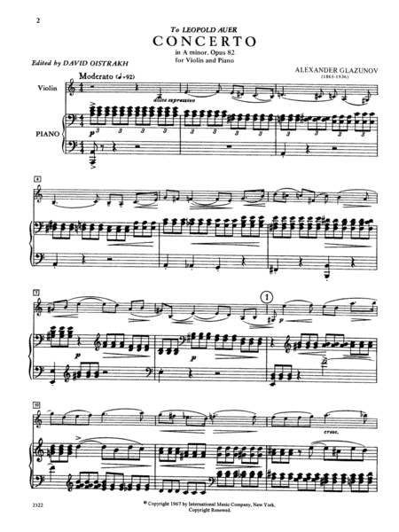 Concerto in A minor, Op. 82
