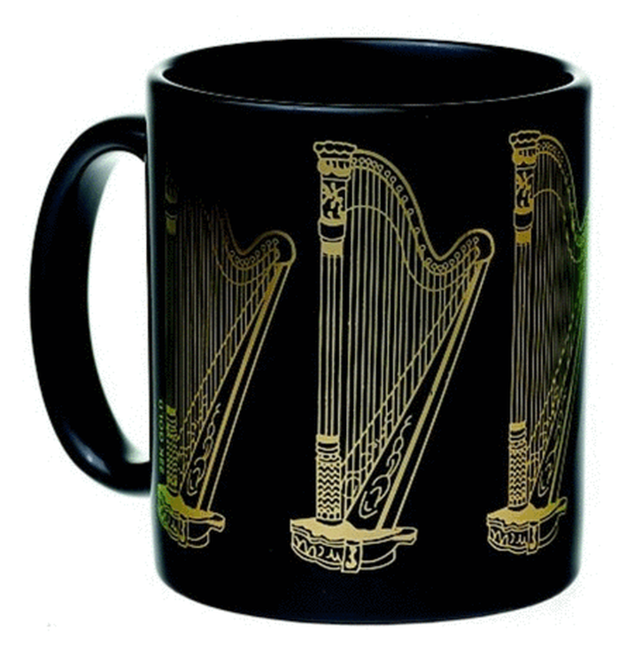 Mug Harp Black And Gold