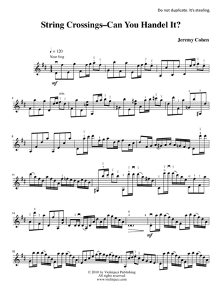 String Crossings––Can You Handel It? (solo violin)