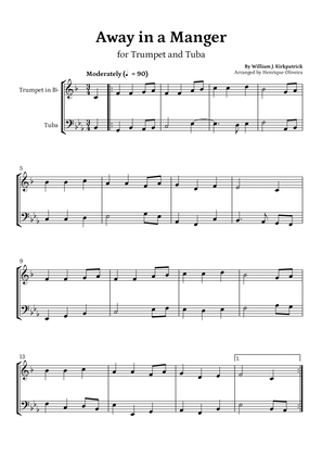 Away in a Manger (Trumpet and Tuba) - Beginner Level