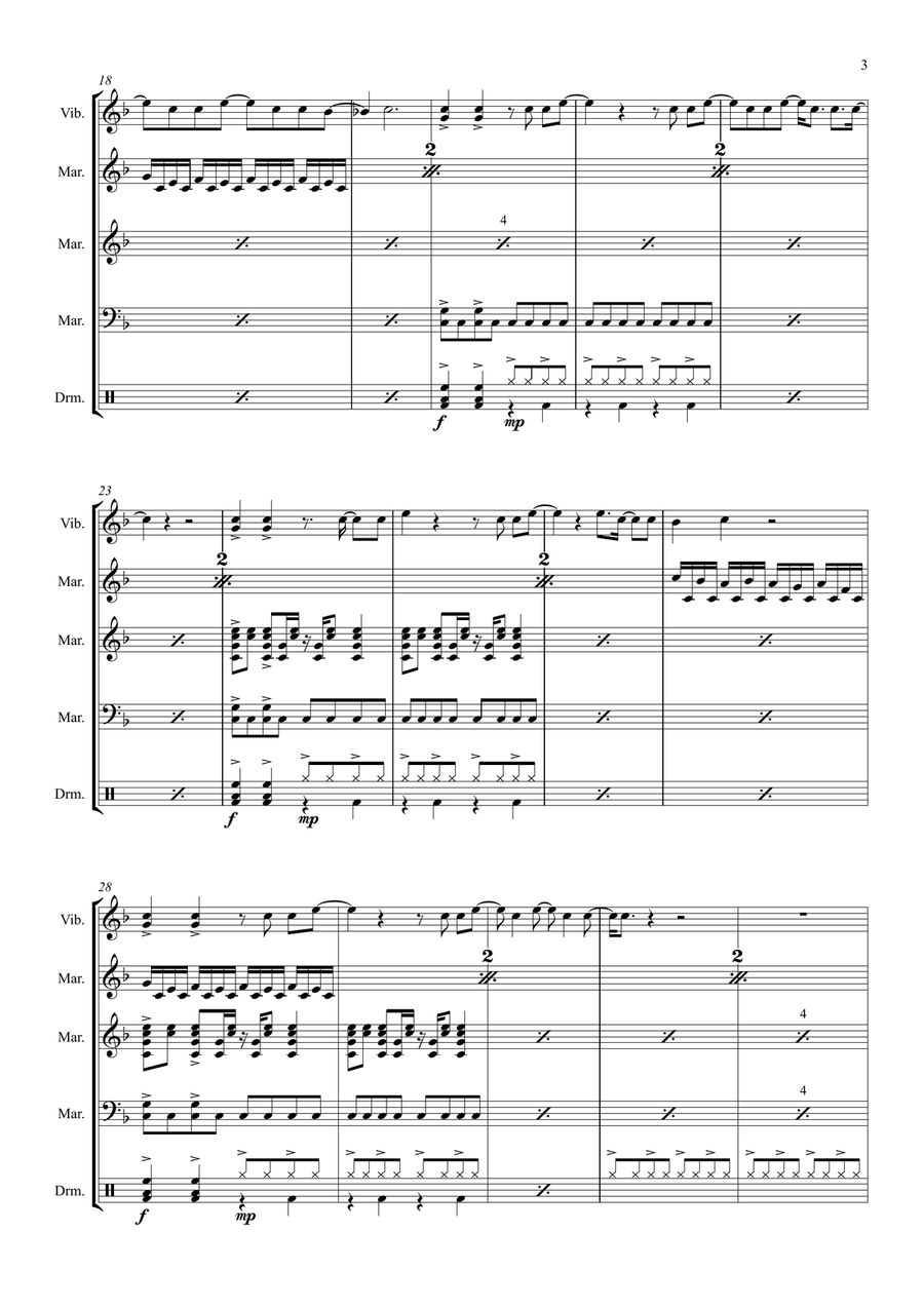 Thunderstruck Percussion Ensemble scores gallery preview page 5