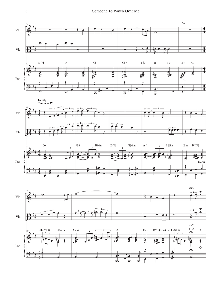 Someone To Watch Over Me String Duet scores gallery preview page 4