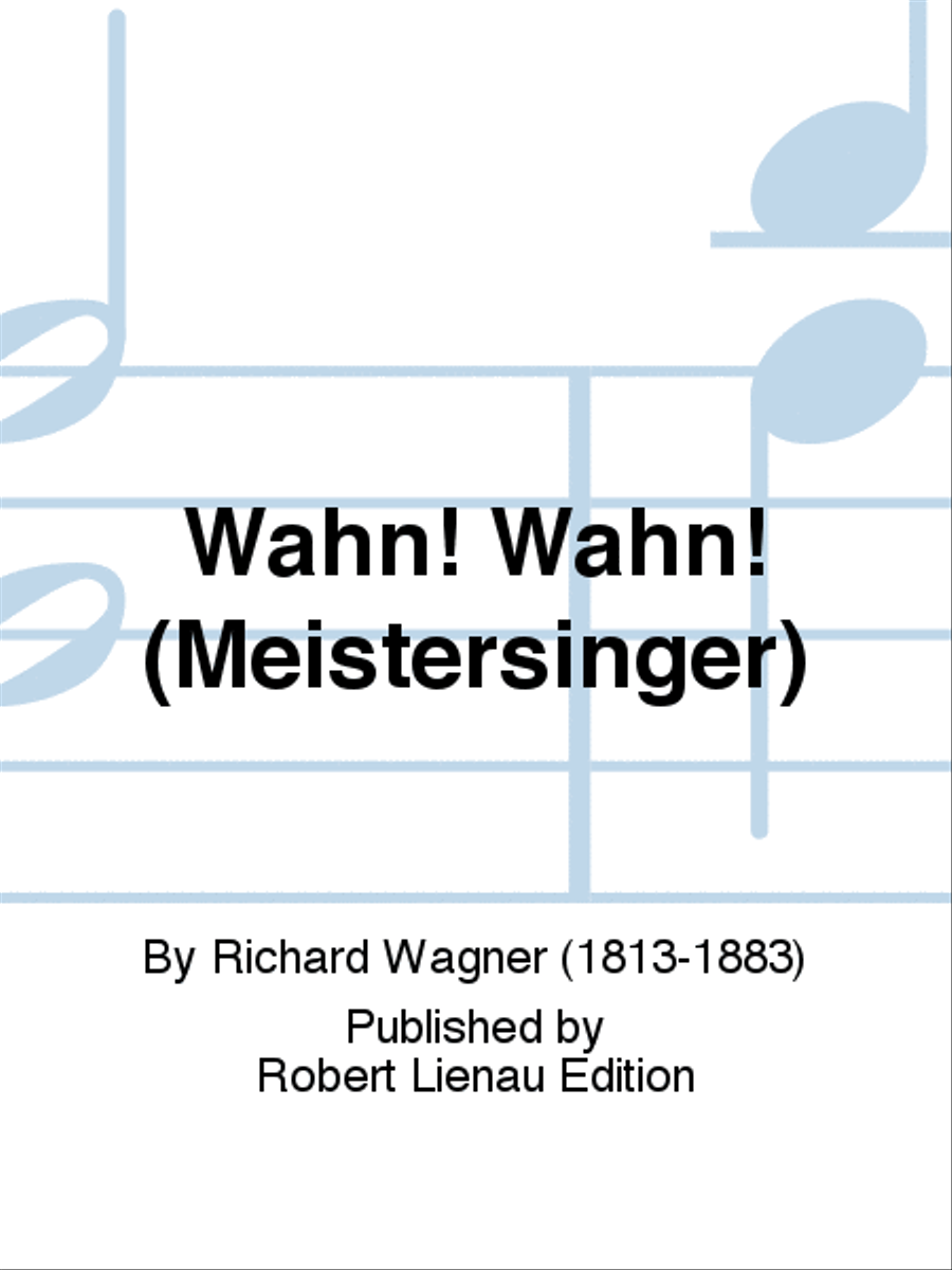 Wahn! Wahn! (Meistersinger) Voice Solo scores gallery preview page 1