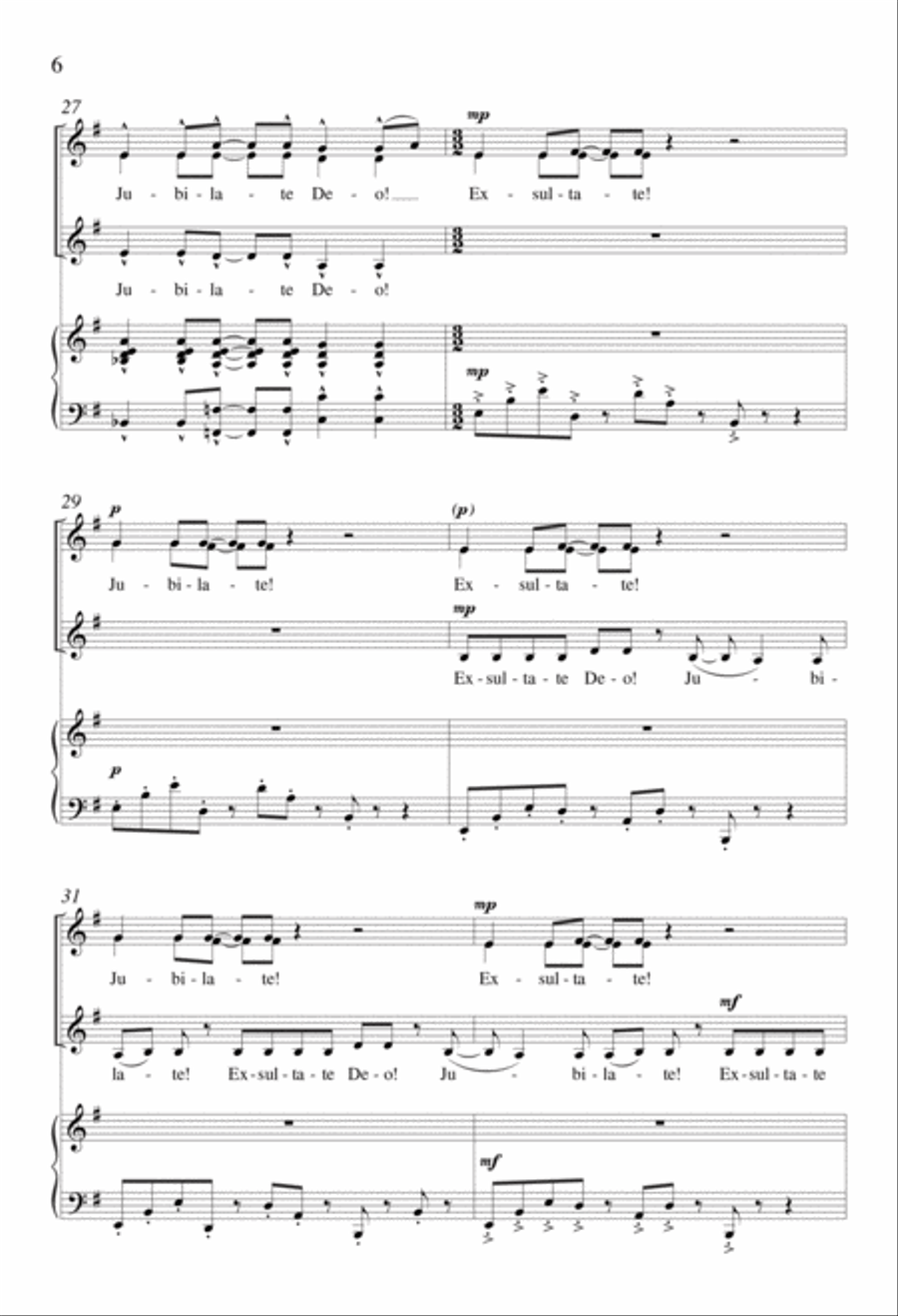 Exsultate! Jubilate! SSAA scores gallery preview page 6