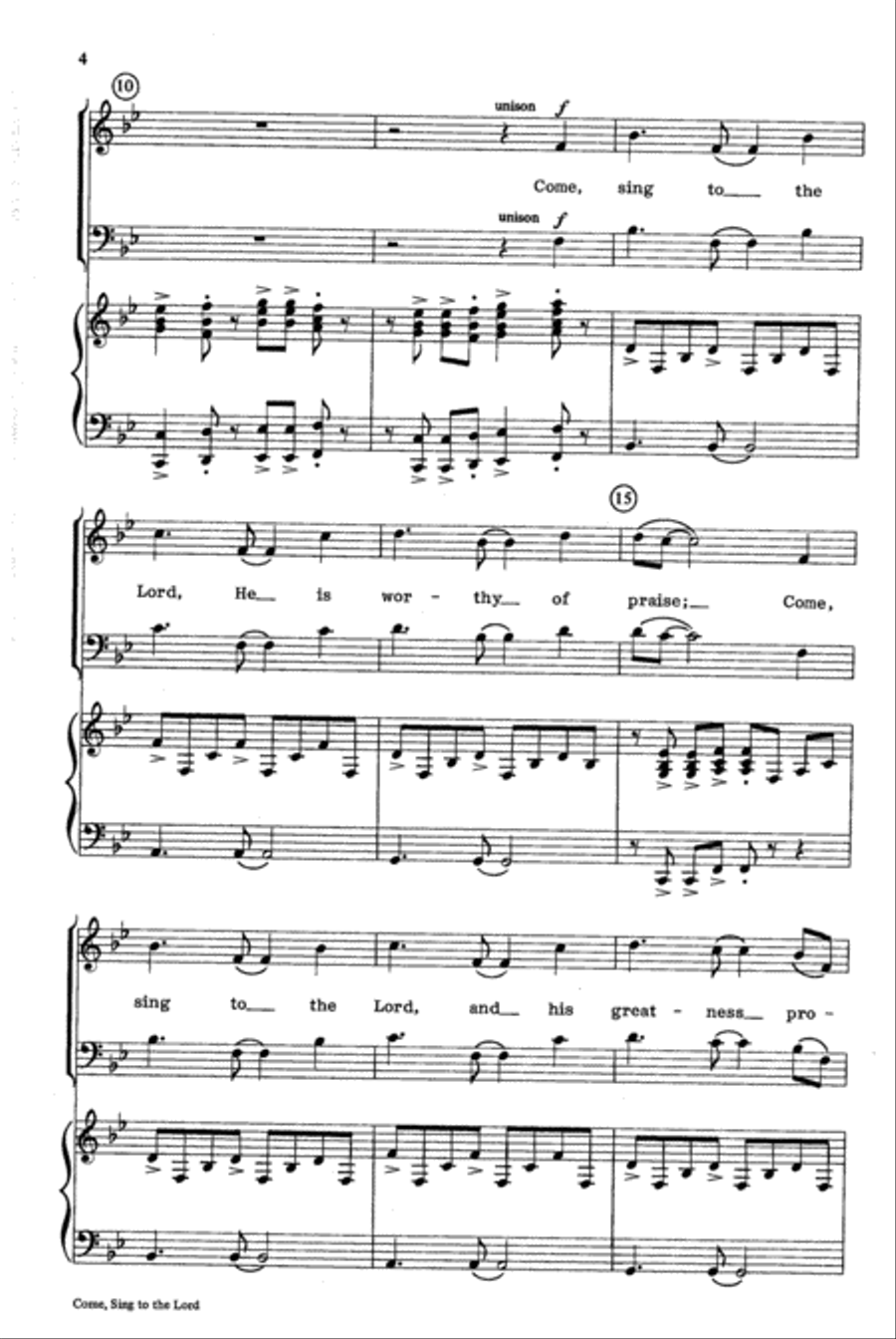 Come, Sing to the Lord 4-Part scores gallery preview page 3