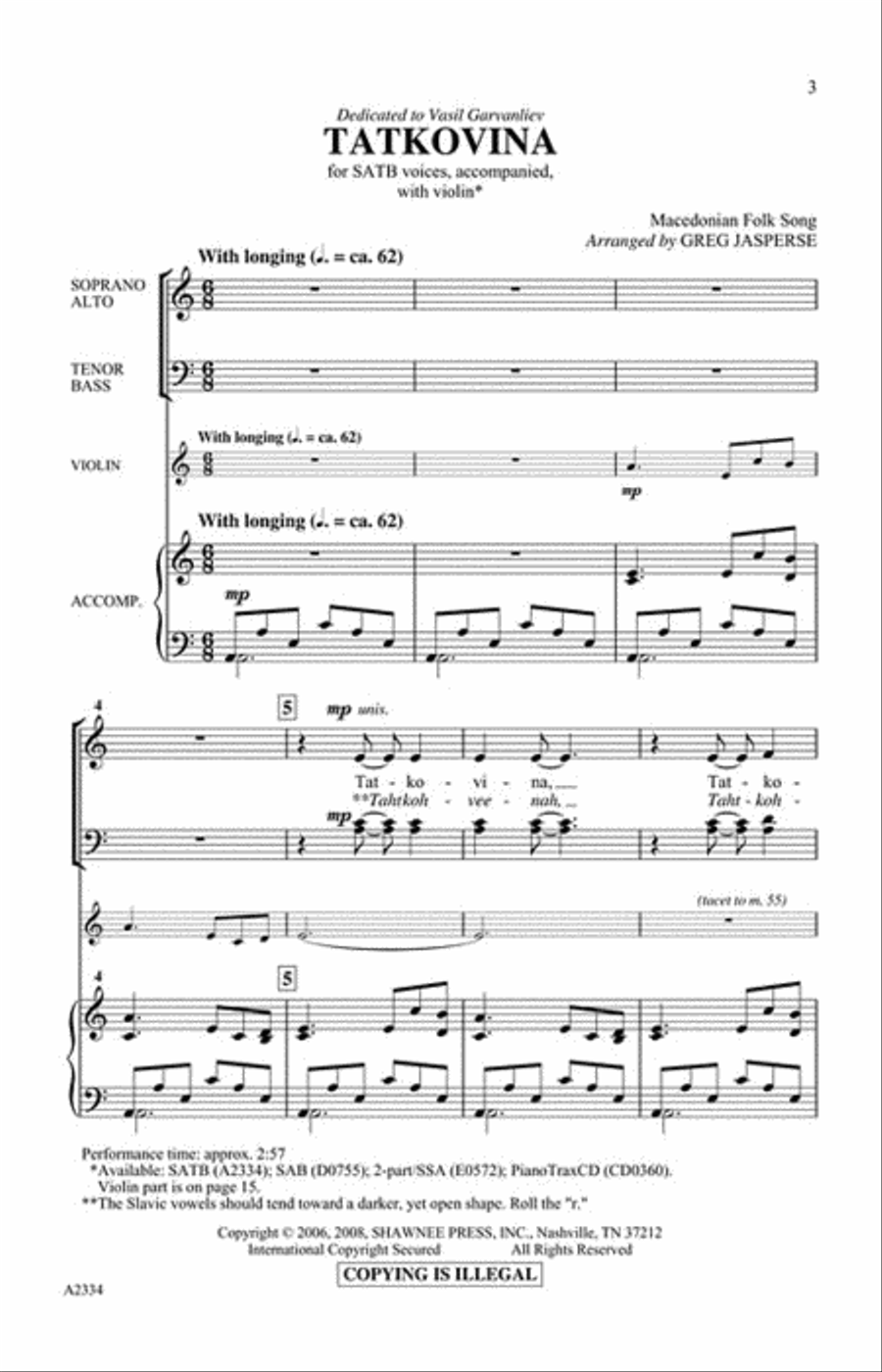 Tatkovina 4-Part scores gallery preview page 2