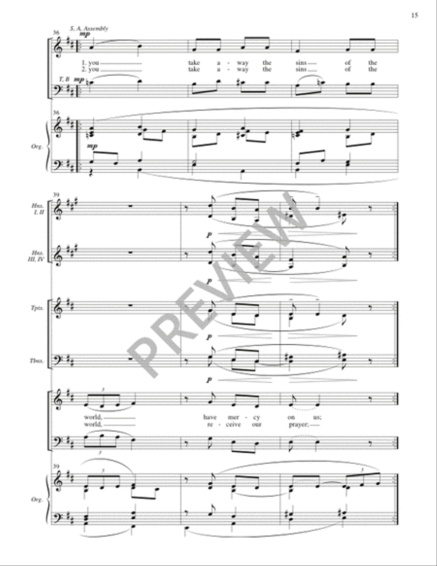 Mass for the City (Full Score) 4-Part scores gallery preview page 15