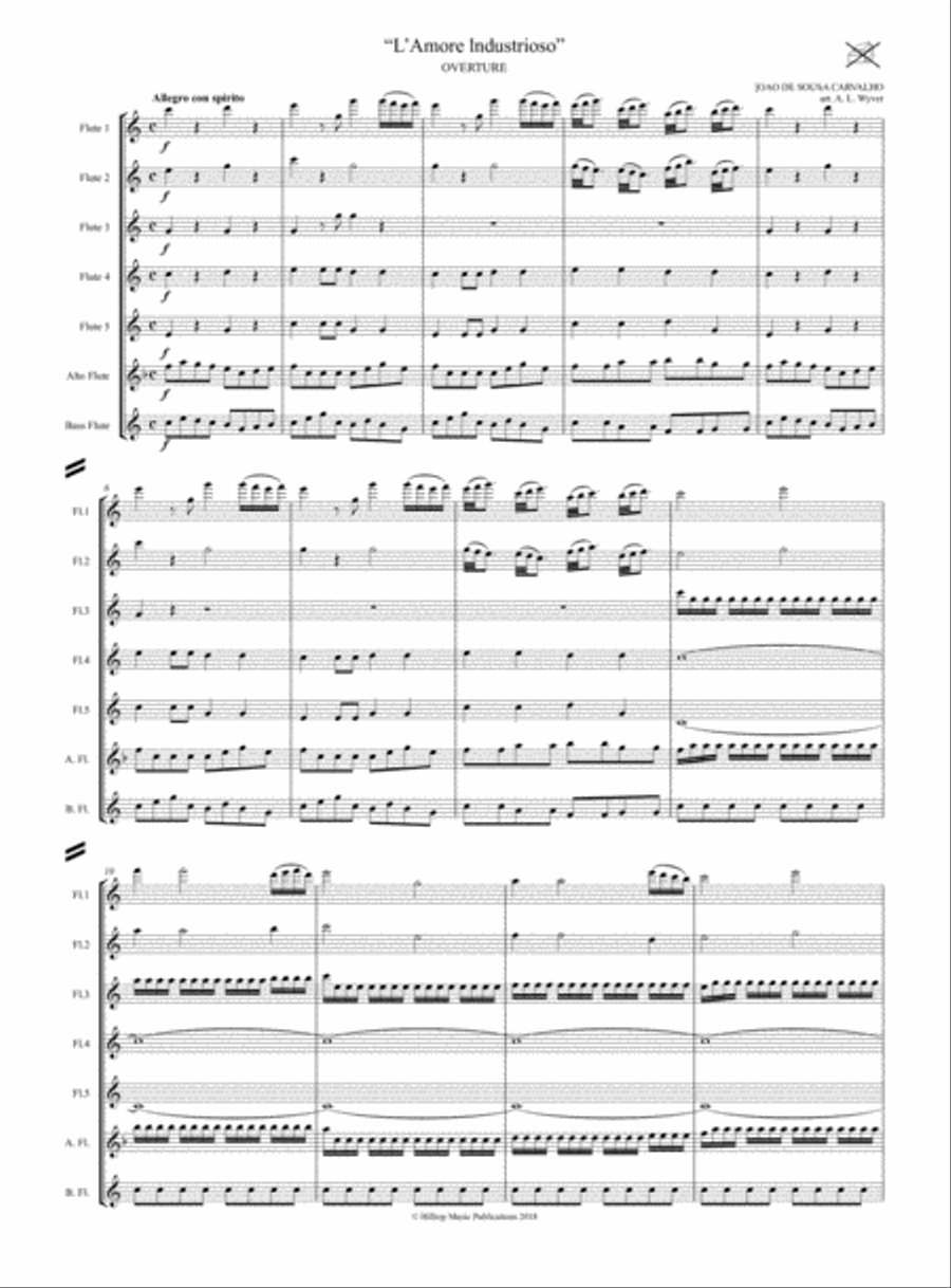 L'Amore Industrioso arr. Flute Choir Flute Choir scores gallery preview page 2