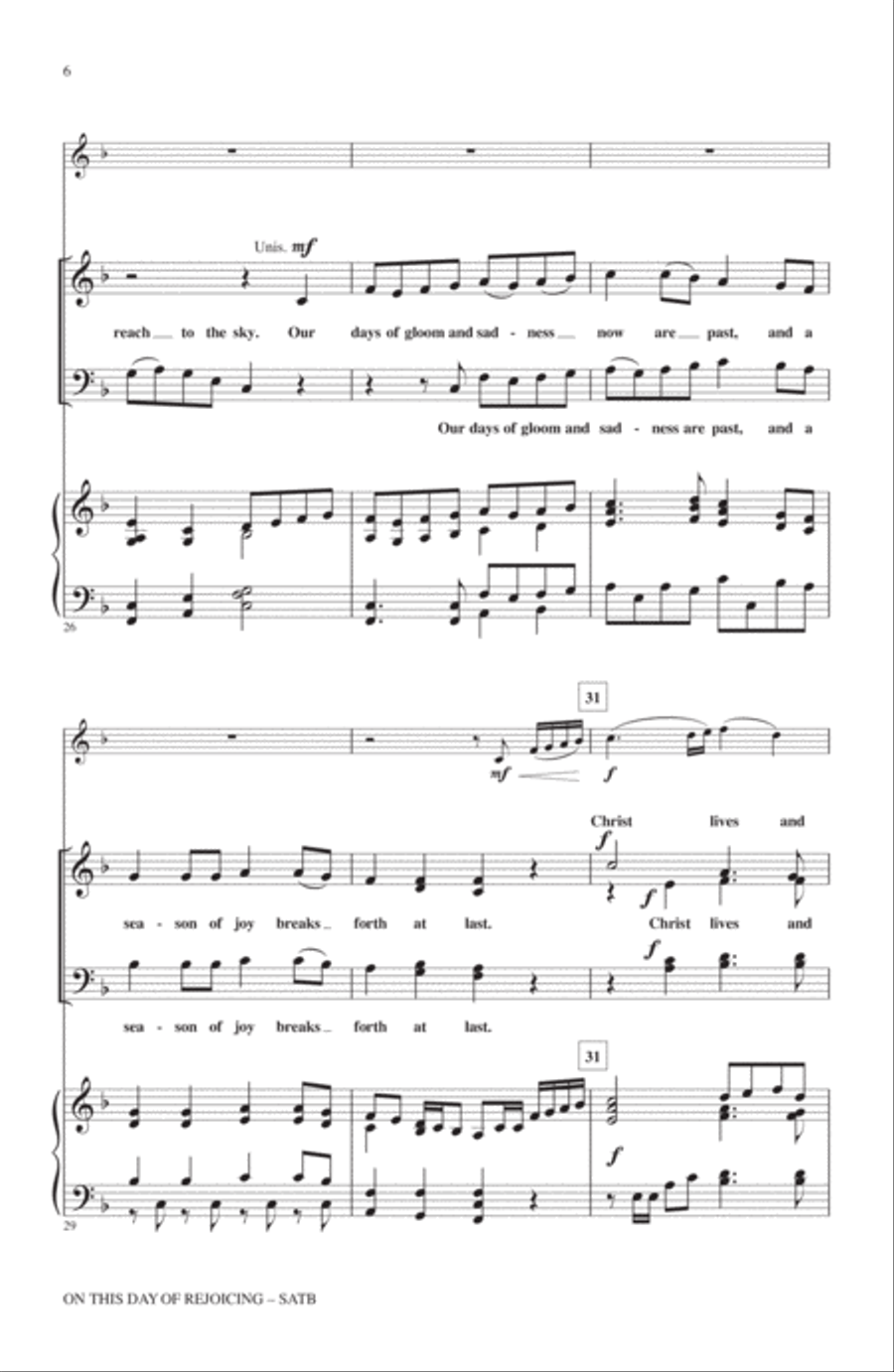 This Day Of Rejoicing 4-Part scores gallery preview page 5