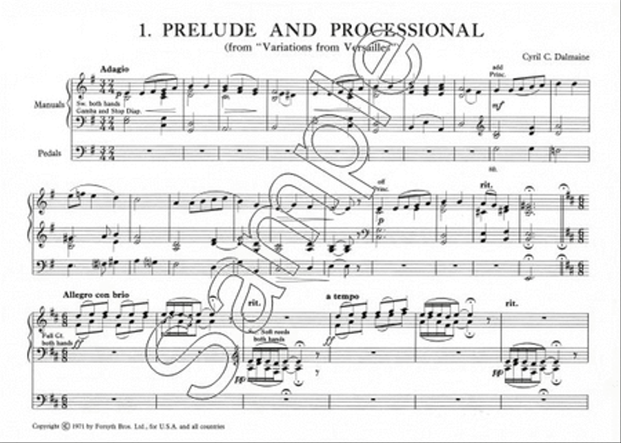 Trio of Organ Pieces Trio of Organ Pieces Organ scores gallery preview page 2