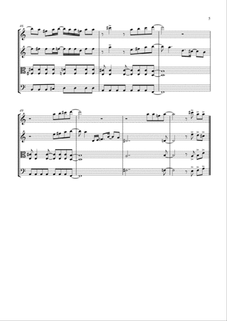 You're All I Need To Get By String Quartet scores gallery preview page 5