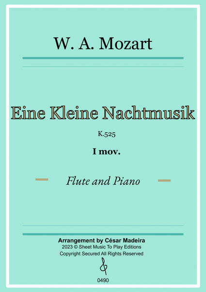 Eine Kleine Nachtmusik (1 mov.) - Flute and Piano (Full Score) image number null