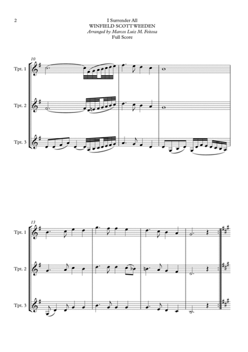 I Surrender All (Tudo Entregarei) - Trumpet Trio image number null
