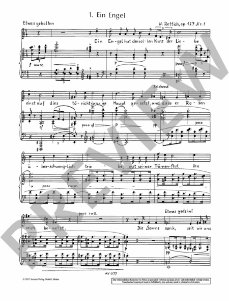Letzter Ricarda Huch-Zyklus op. 127