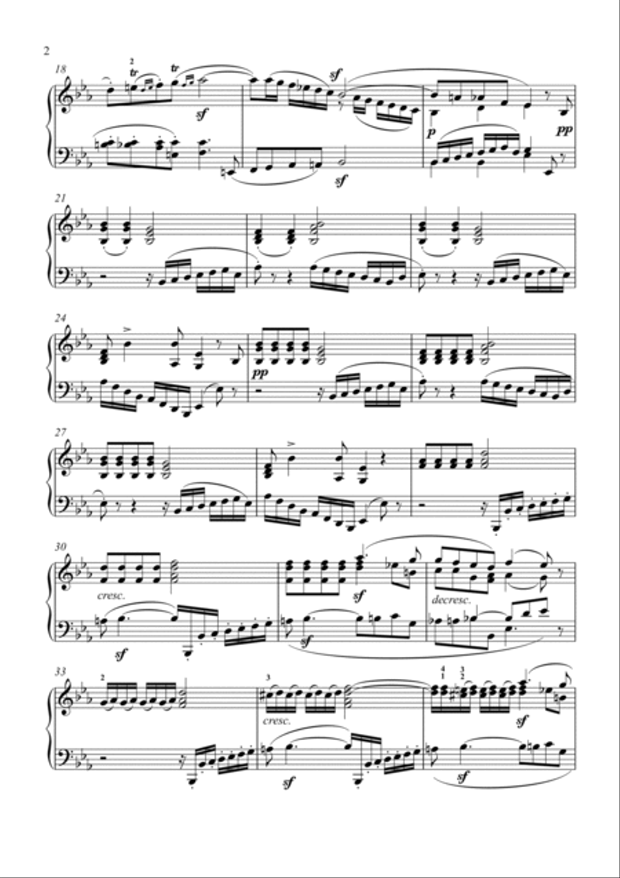 Beethoven-Piano Sonata No.13 in E♭major, Op.27 No.1 (Quasi una fantas Small Ensemble scores gallery preview page 3