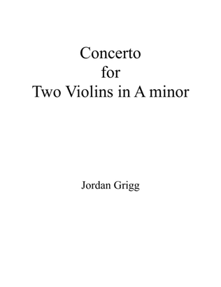 Book cover for Concerto in A minor for Two Violins