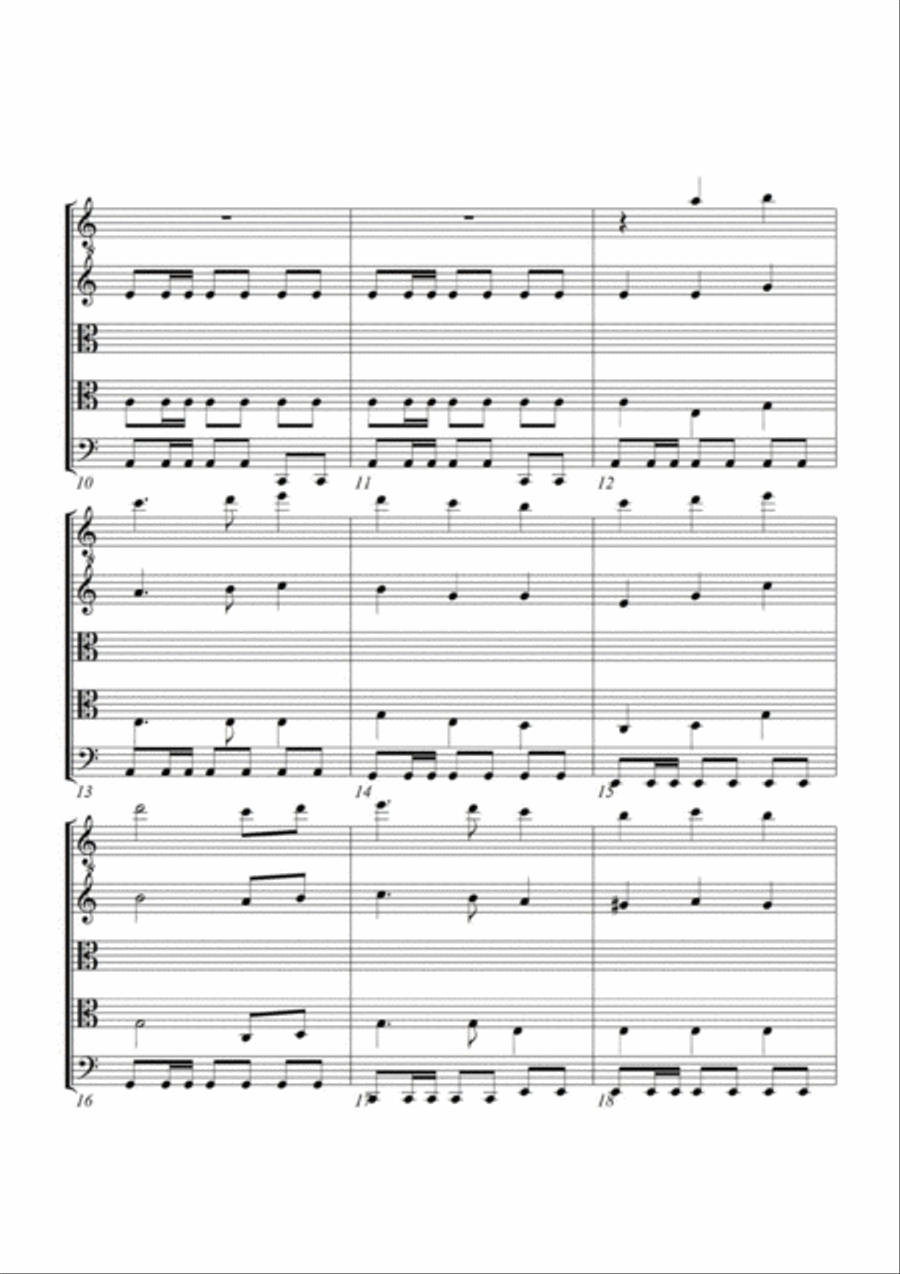 the medallions call- flute and strings Large Ensemble scores gallery preview page 2