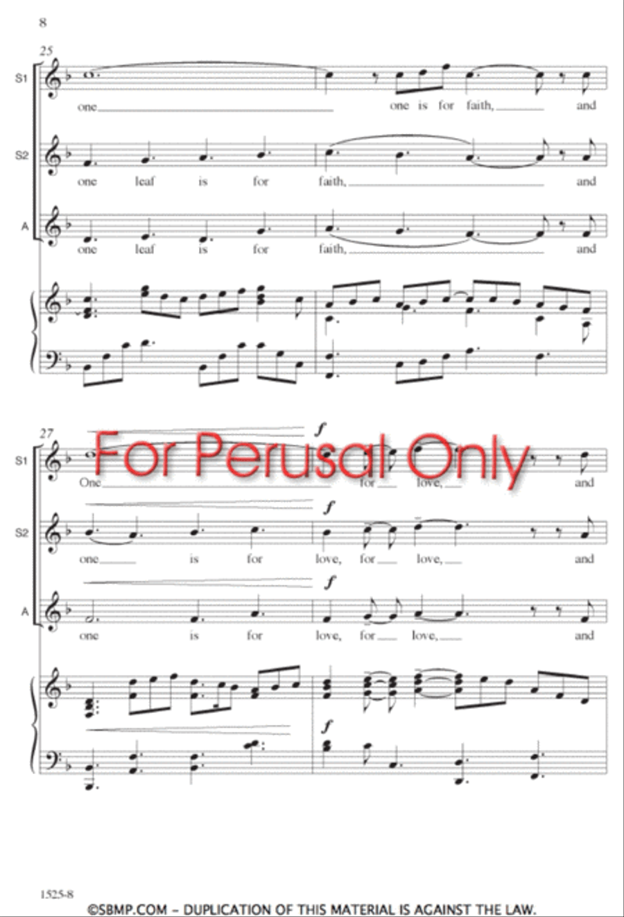 The Four-Leaf Clover - SSA Octavo SSA scores gallery preview page 7