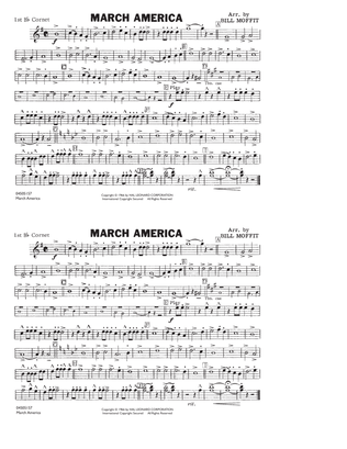 Book cover for March America - 1st Bb Cornet