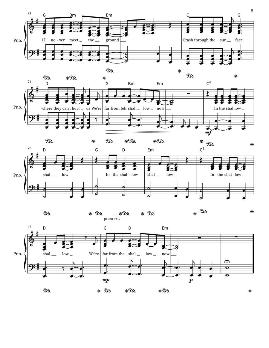 Shallow Piano scores gallery preview page 5