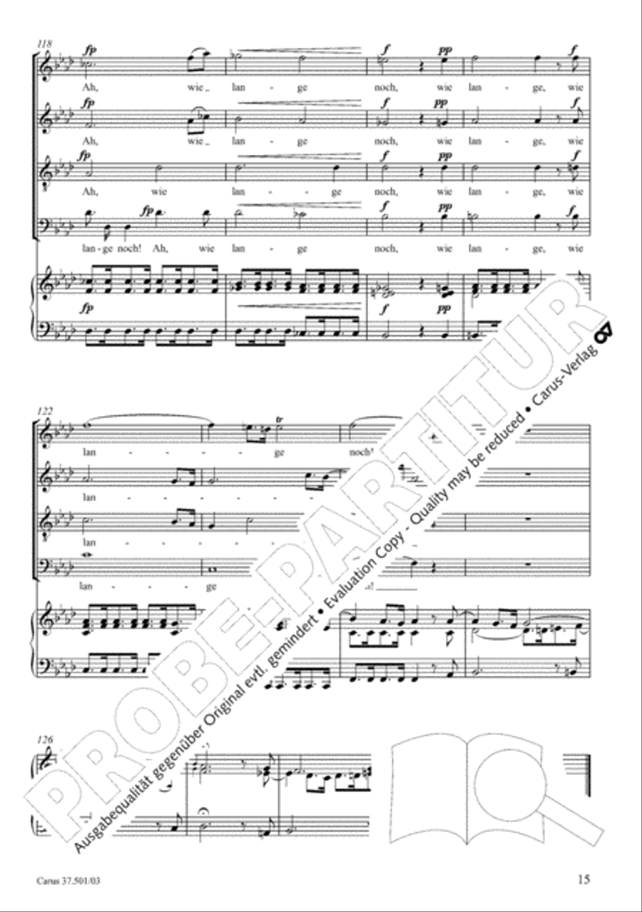 The Sixth Psalm of David (Der Sechste Psalm Davids) 4-Part scores gallery preview page 16