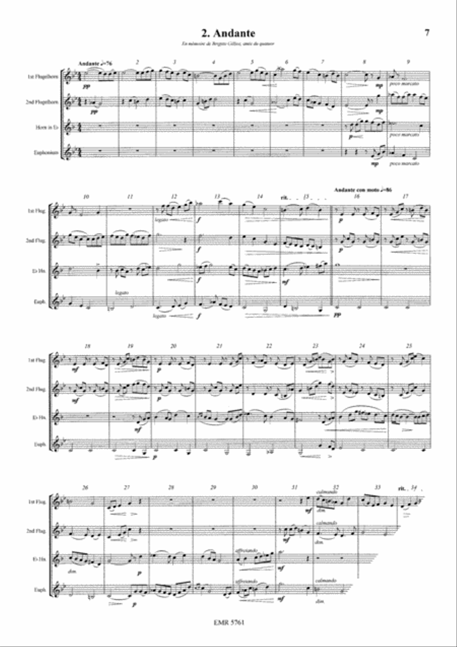Concerto for Brass Quartet Brass Quartet scores gallery preview page 4