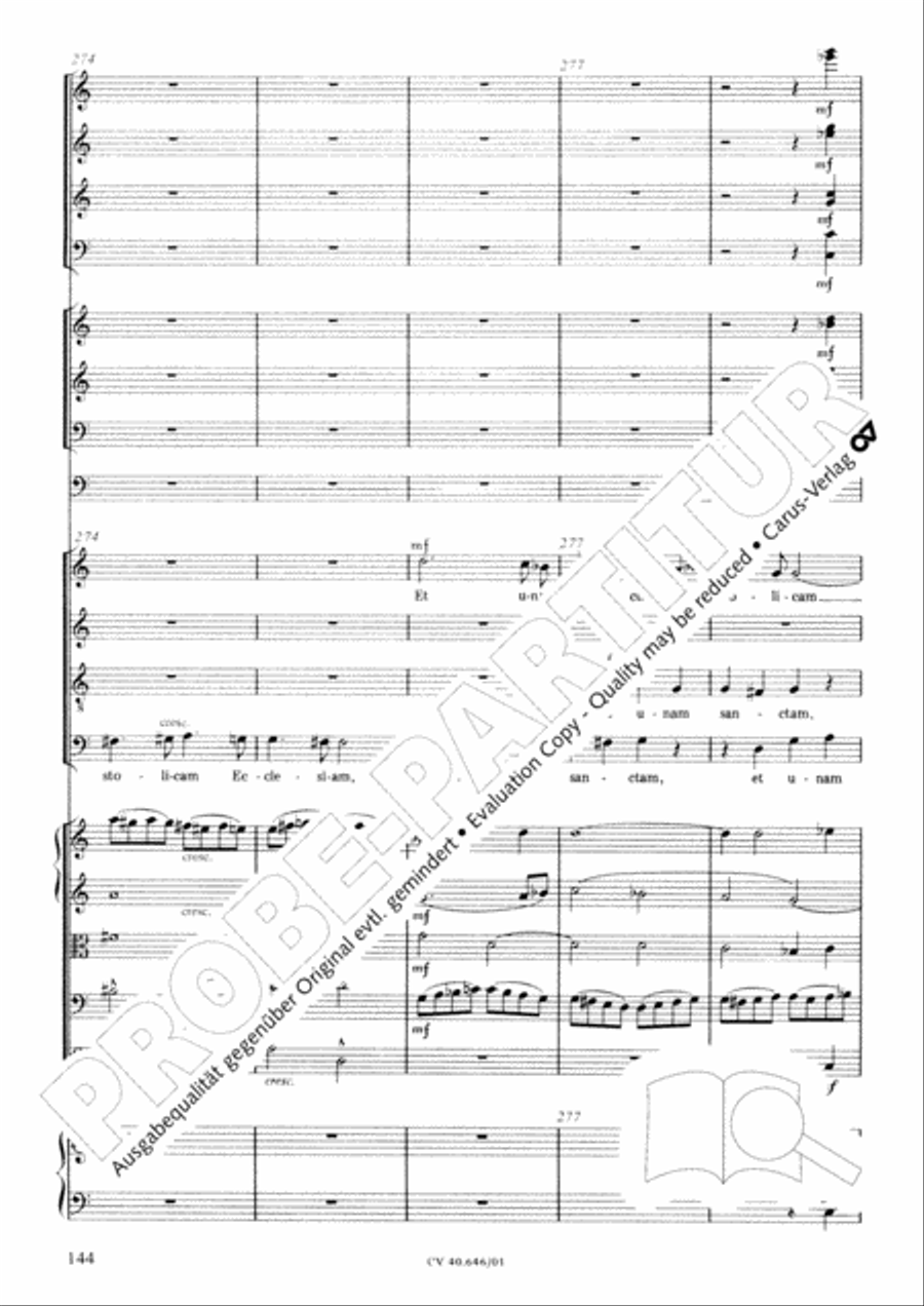 Mass in A Major (2 versions) STB scores gallery preview page 155