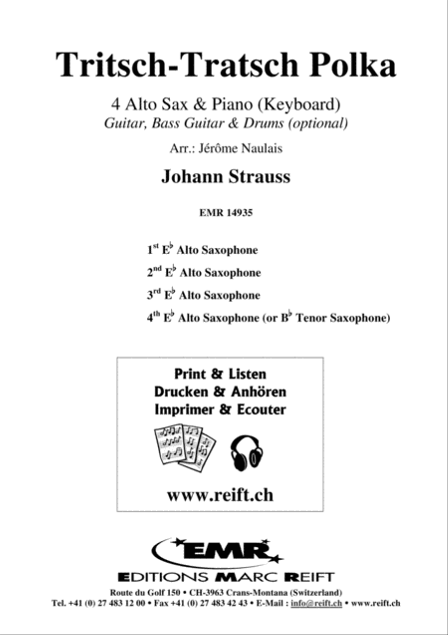Tritsch-Tratsch Polka Alto Saxophone scores gallery preview page 2