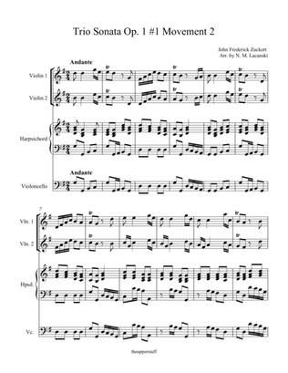 Trio Sonata Op. 1 #1 Movement 2