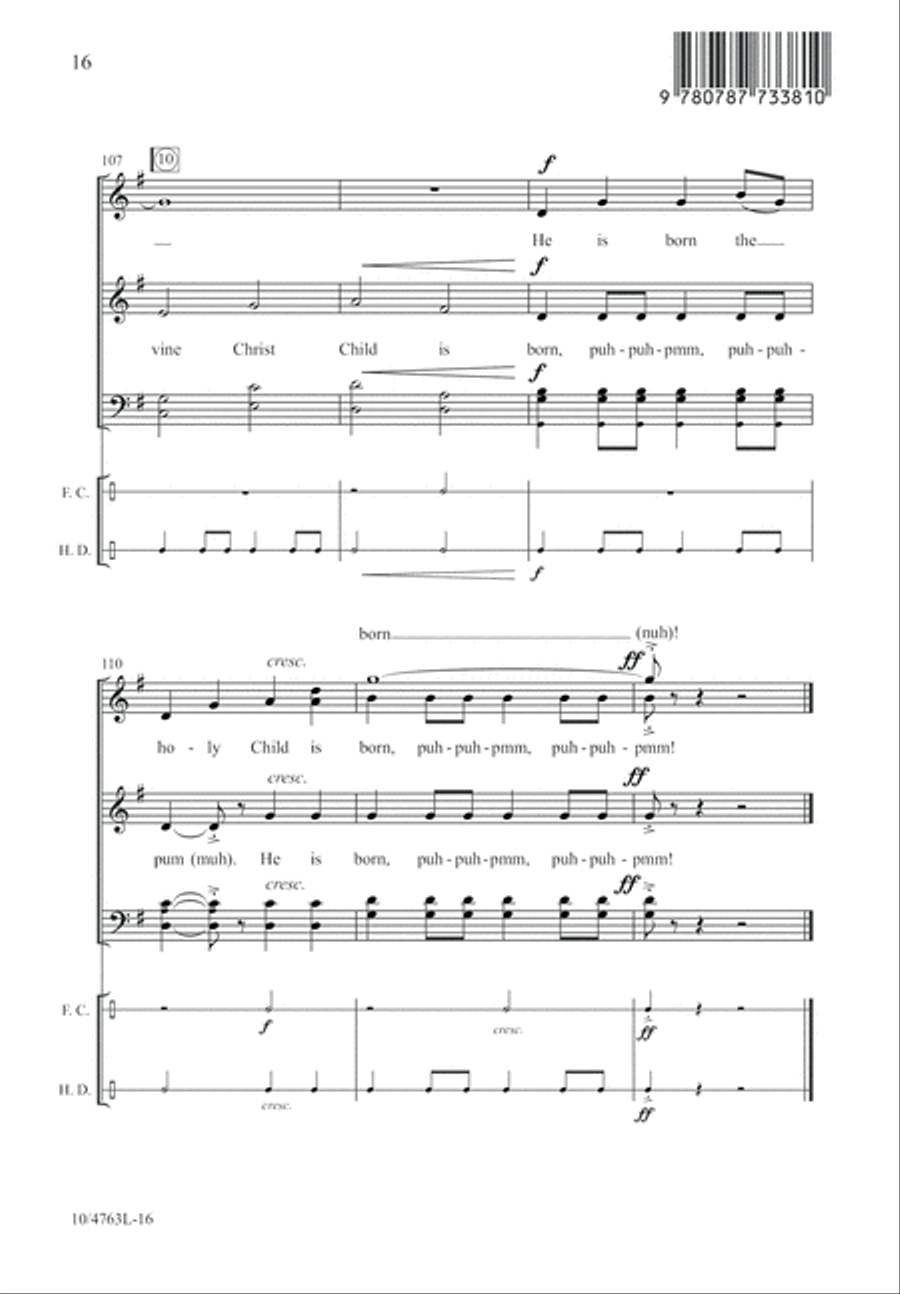 Born, He Is Born! 4-Part scores gallery preview page 16