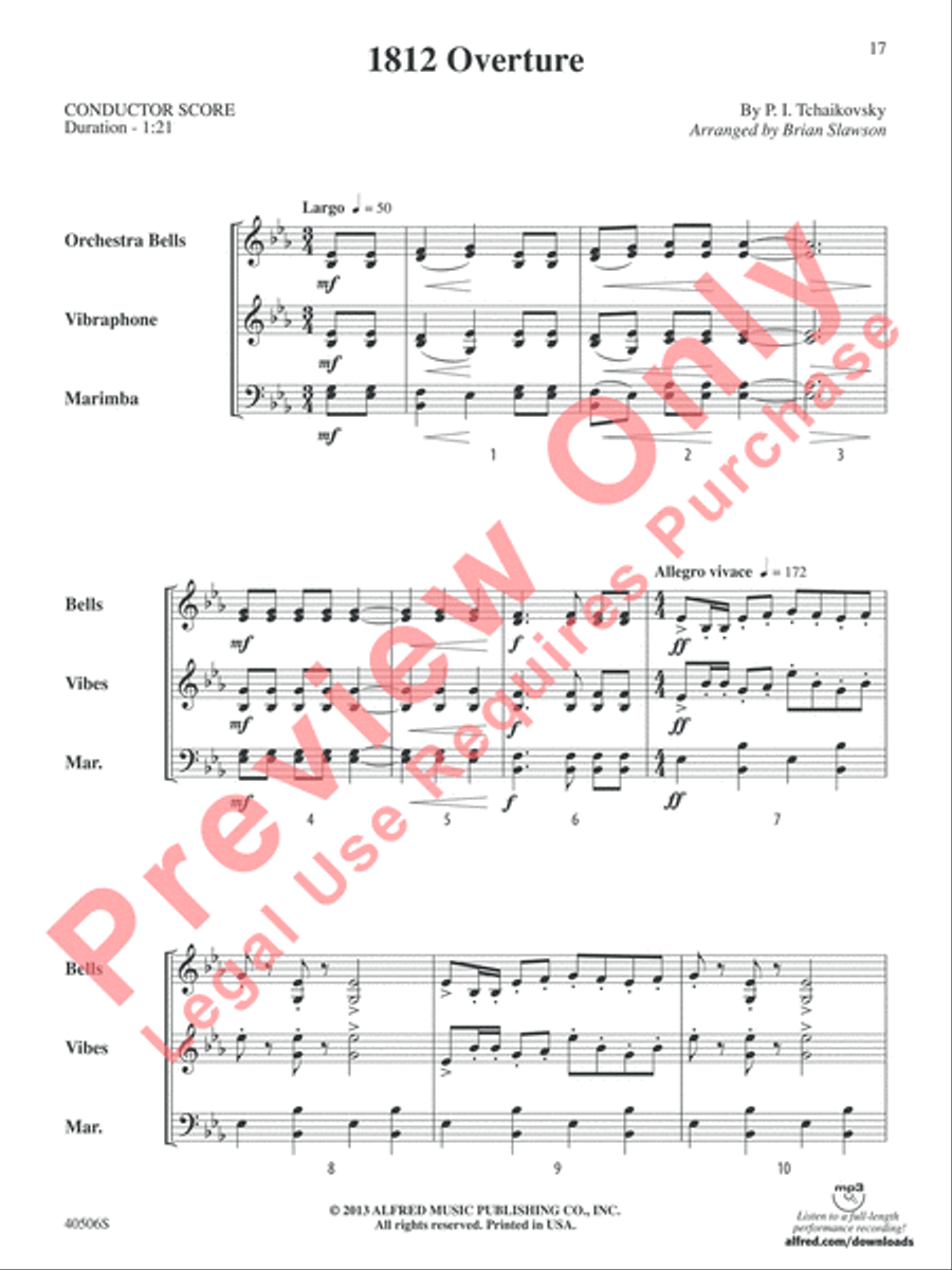 Classic Mallet Trios -- Tchaikovsky Small Ensemble scores gallery preview page 18