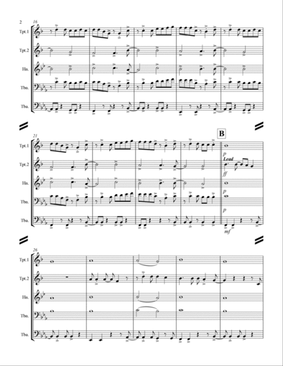 Take On Me Brass Ensemble scores gallery preview page 3