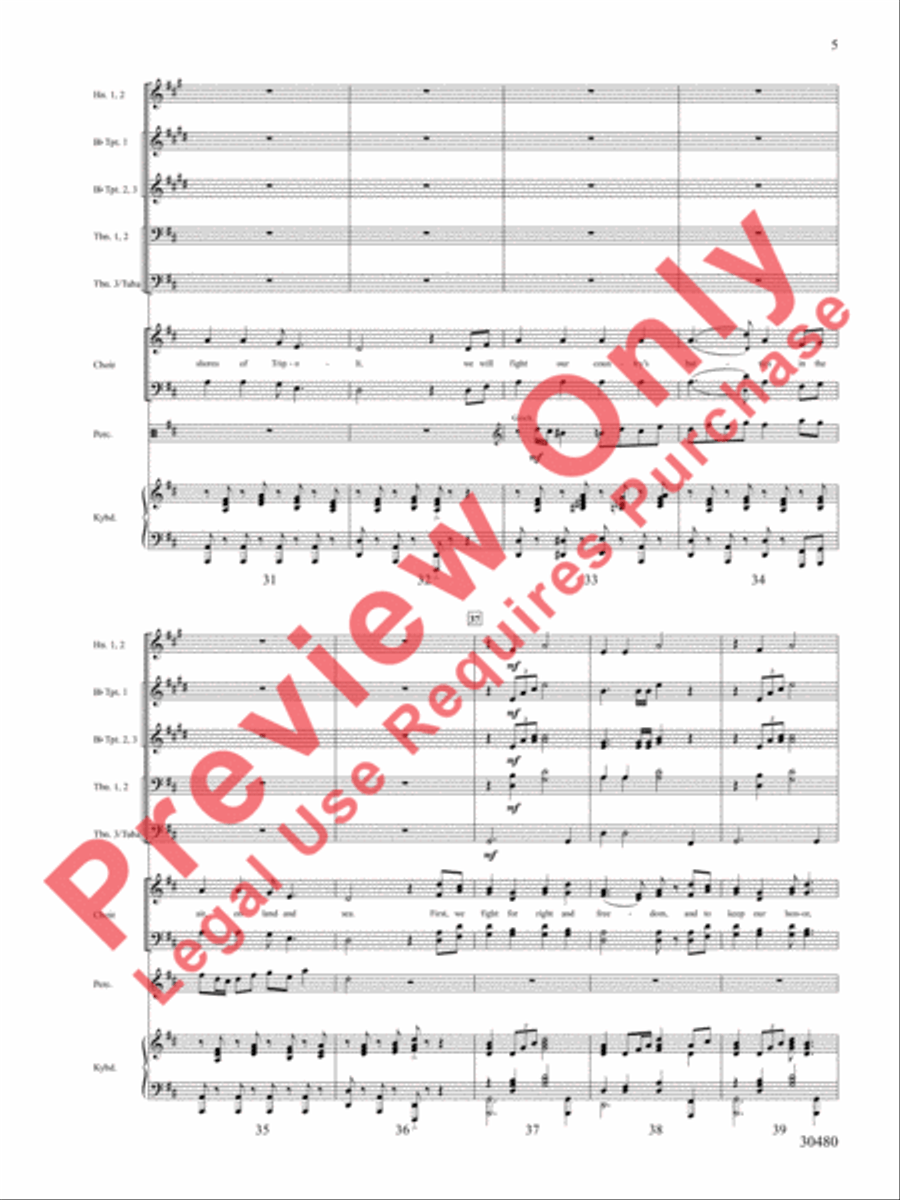 A Tribute to the Armed Services (A Medley) Choir scores gallery preview page 6