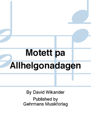 Book cover for Motett pa Allhelgonadagen