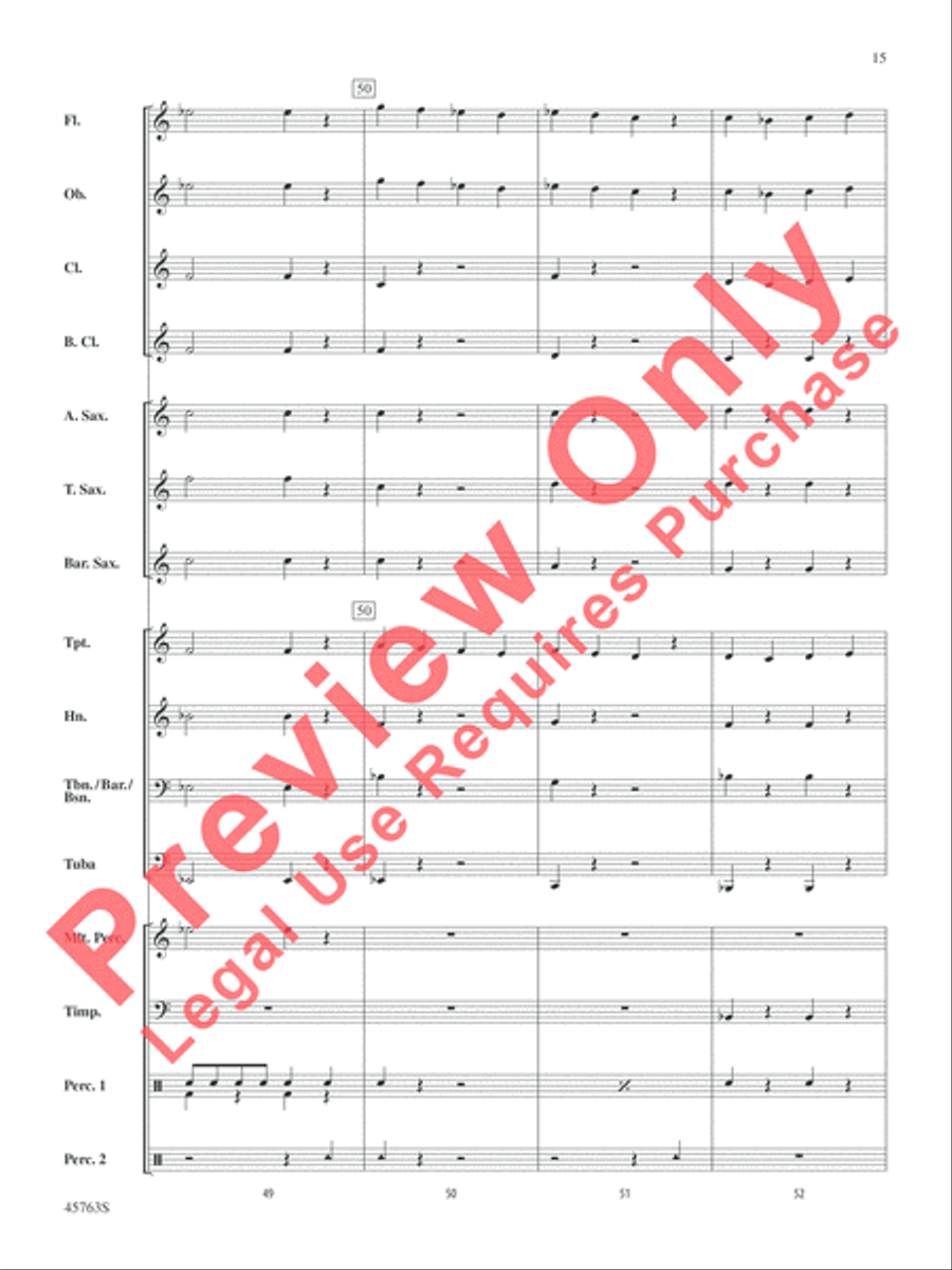 Wenceslas Variants Concert Band scores gallery preview page 15