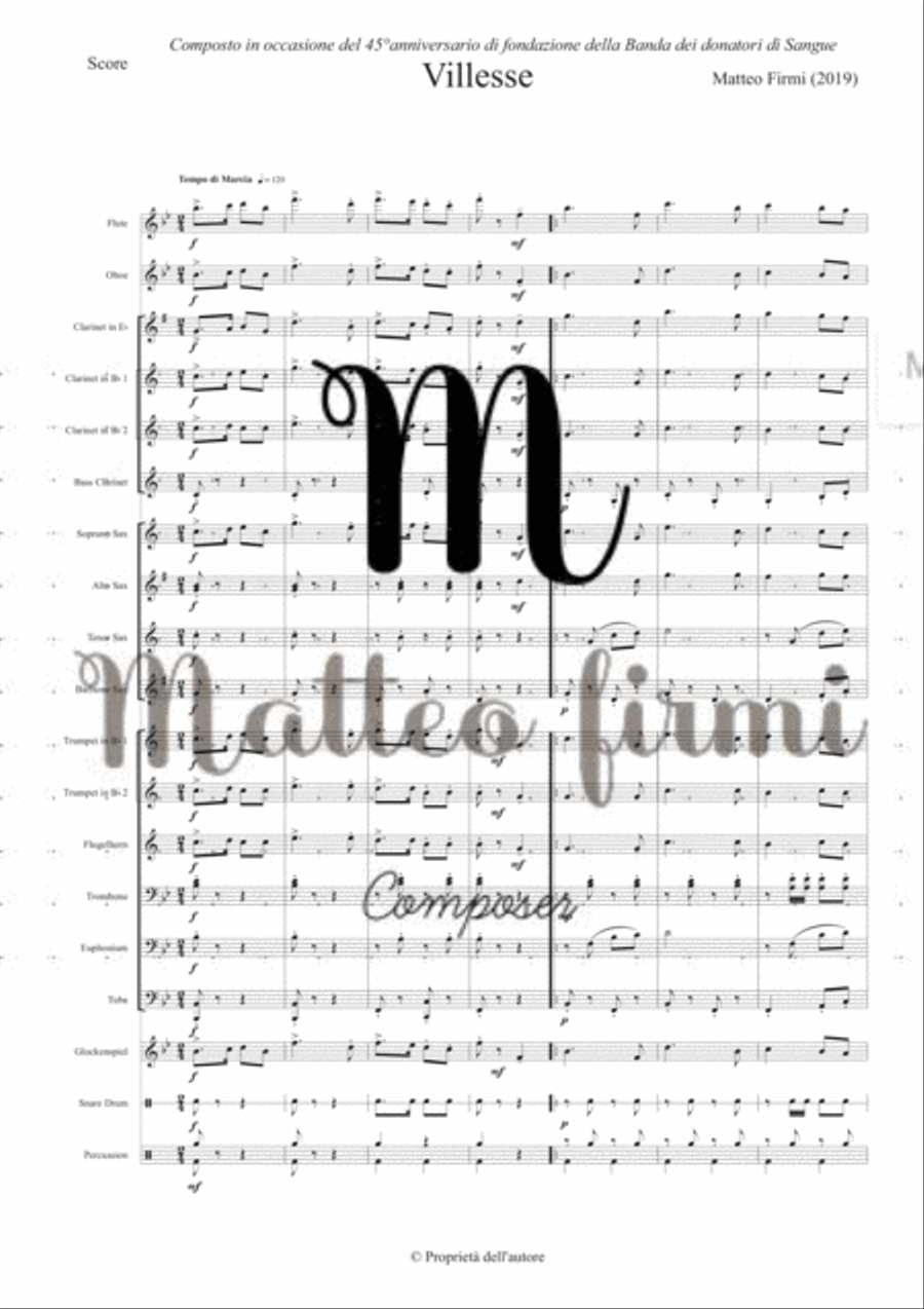 Villesse - concert march Concert Band scores gallery preview page 3
