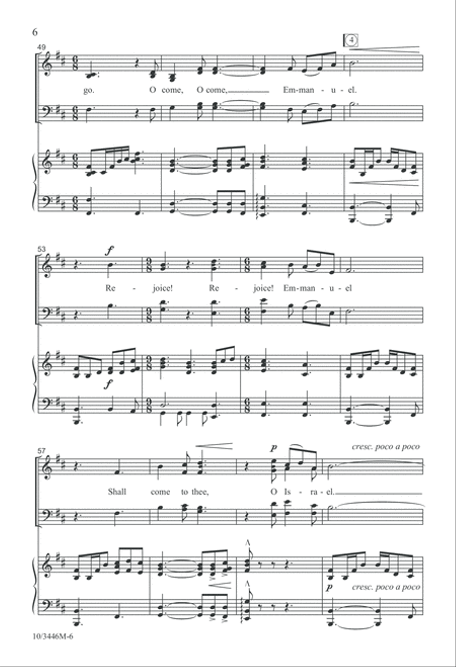 O Come, O Come, Emmanuel 4-Part scores gallery preview page 6