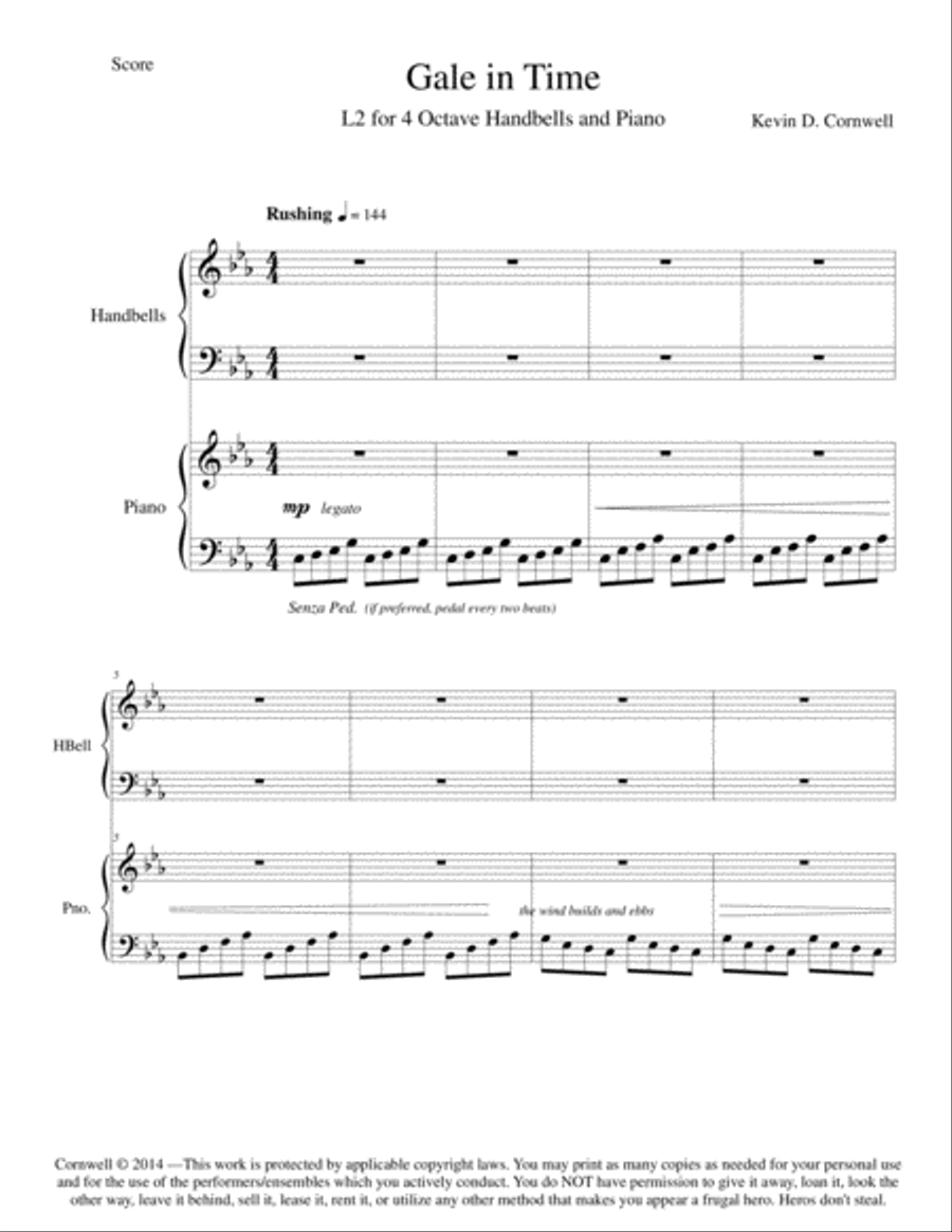 A Gale in Time Handbell Choir scores gallery preview page 2
