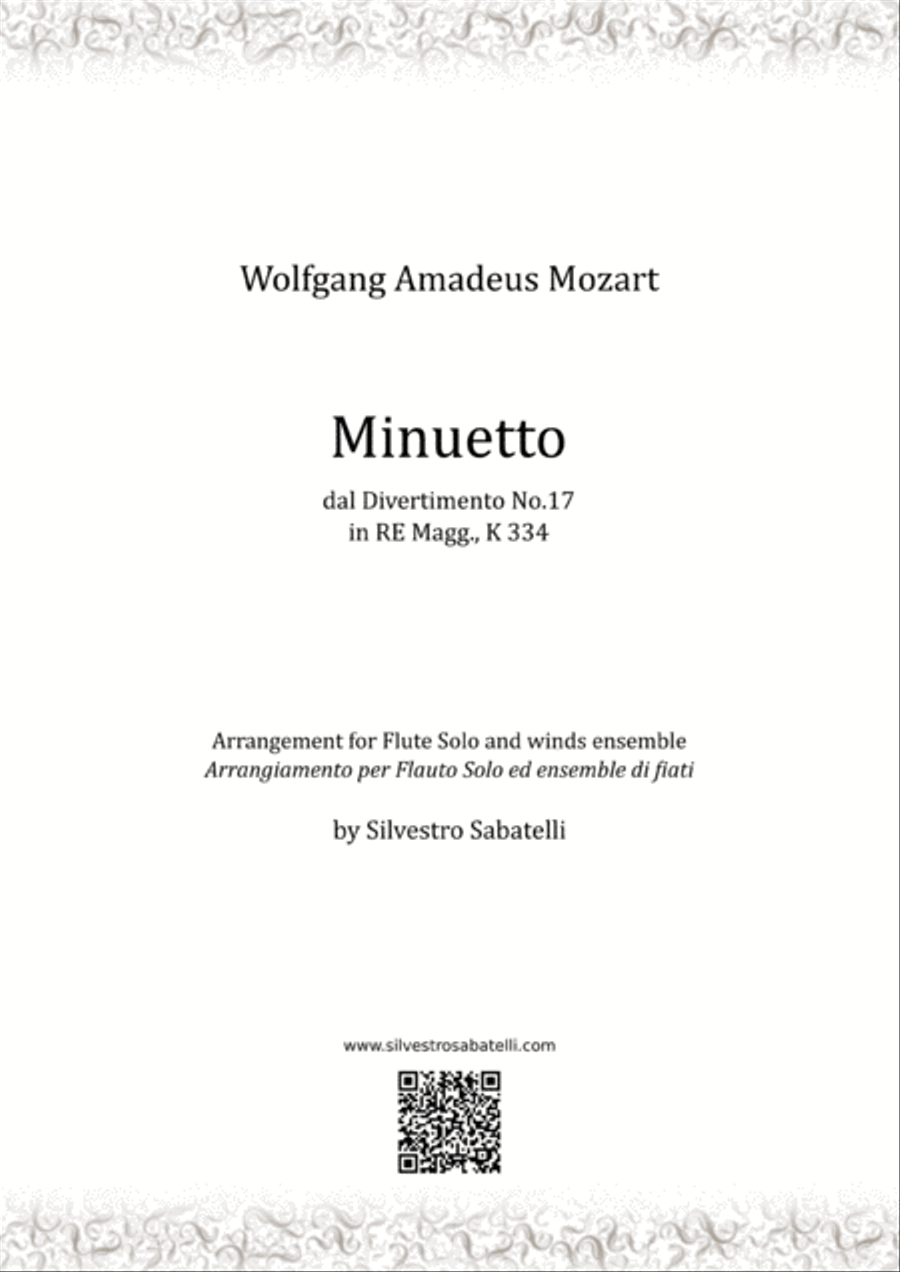 Minuetto - W. A. Mozart Large Ensemble scores gallery preview page 1