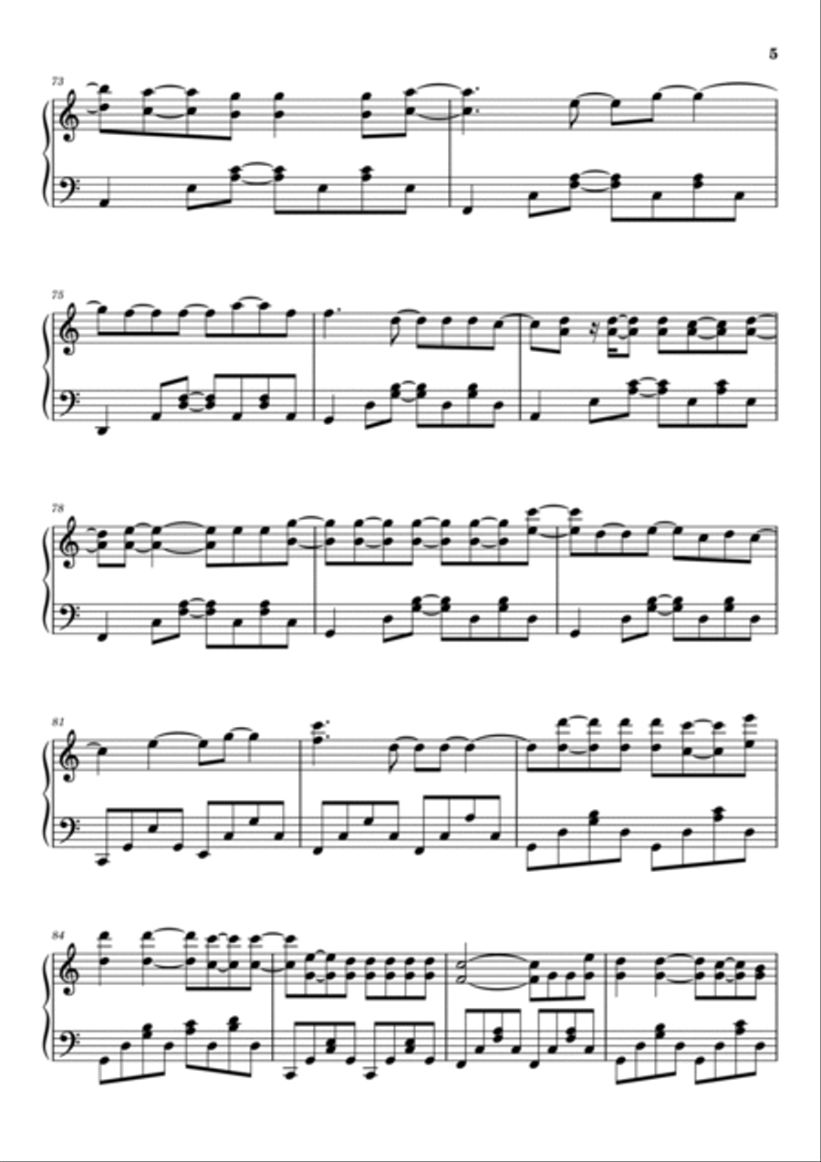Mr. Jones Piano Solo scores gallery preview page 5