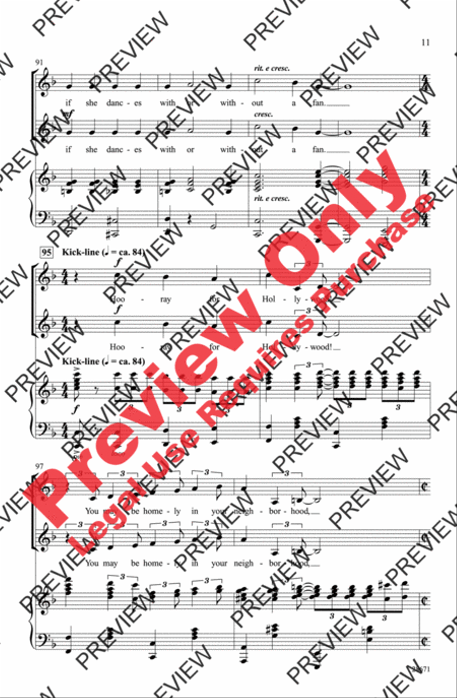 Hooray for Hollywood 2-Part scores gallery preview page 11