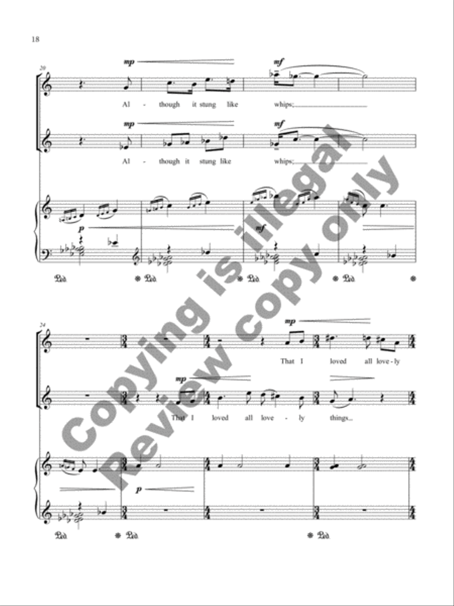 Music Like a Curve of Gold Mezzo-Soprano Voice scores gallery preview page 17